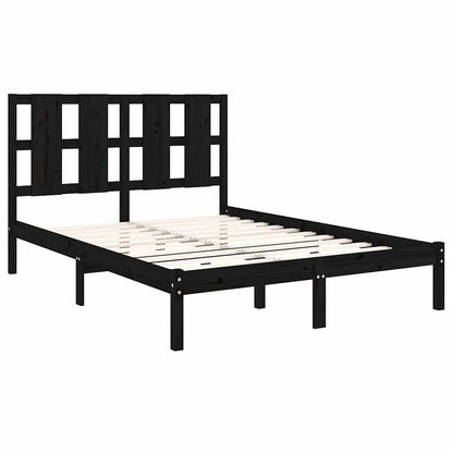 Bed Frame | Black | Solid pine wood, Plywood | 140 x 190 cm