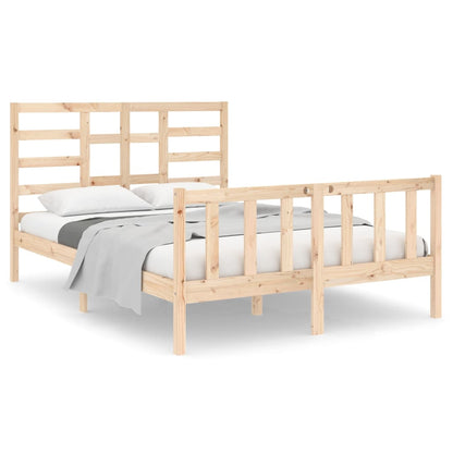 Bed Frame without Mattress Solid Wood 120x190 cm Small Double