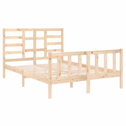 Bed Frame without Mattress Solid Wood 120x190 cm Small Double