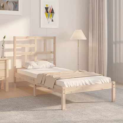 Bed Frame without Mattress Solid Wood 90x190 cm Single