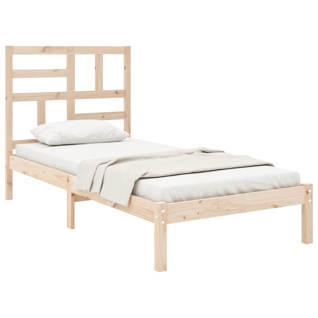 Bed Frame without Mattress Solid Wood 90x200 cm