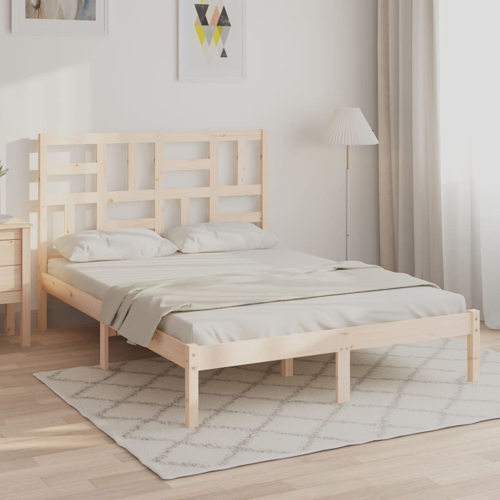 Bed Frame without Mattress Solid Wood 140x200 cm
