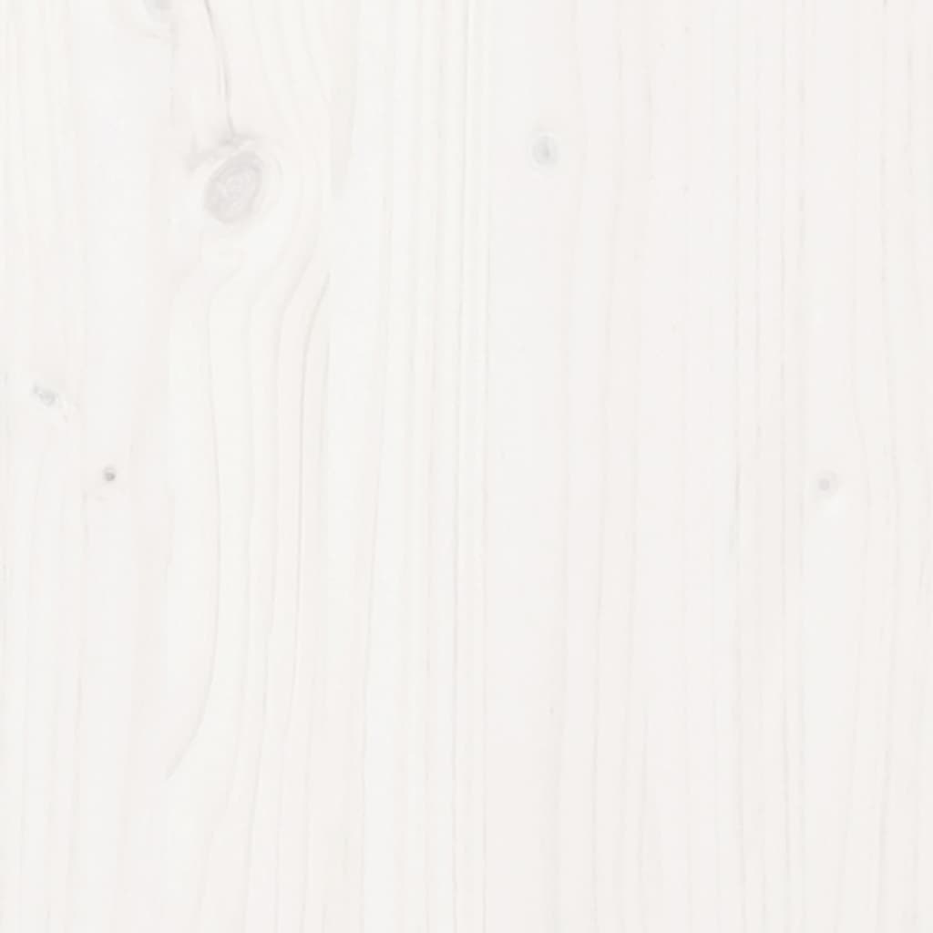 Bed Frame without Mattress White Solid Wood 160x200 cm