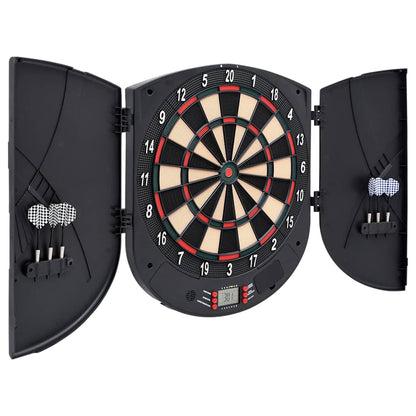 93580 vidaXL Electric Dartboard with Darts Black Polypropylene