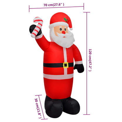 Christmas Inflatable Santa Claus with LEDs 120 cm