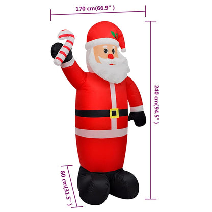 Christmas Inflatable Santa Claus with LEDs 240 cm