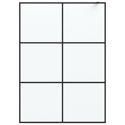 Walk-in Shower Wall Black 140x195 cm Frosted ESG Glass