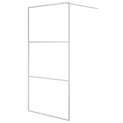 Walk-in Shower Wall Silver 100x195 cm Clear ESG Glass