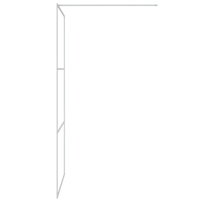 Walk-in Shower Wall Silver 100x195 cm Clear ESG Glass