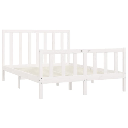 Bed Frame without Mattress White 140x200 cm Solid Wood