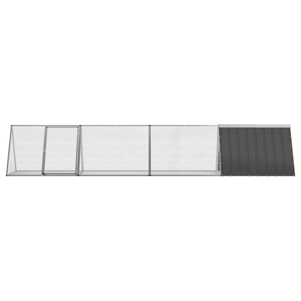 Rabbit Cage Anthracite 403.5x80.5x71 cm Galvanised Steel