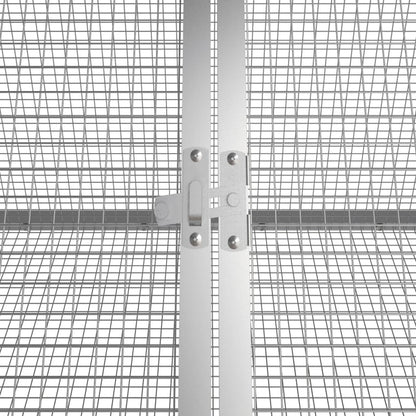 Rabbit Cage Grey 504.5x80.5x71 cm Galvanised Steel