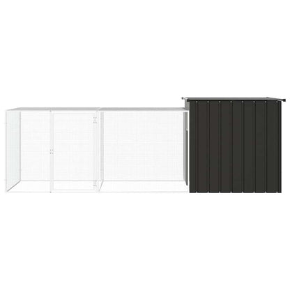 Chicken Cage Anthracite 300x91x100 cm Galvanised Steel