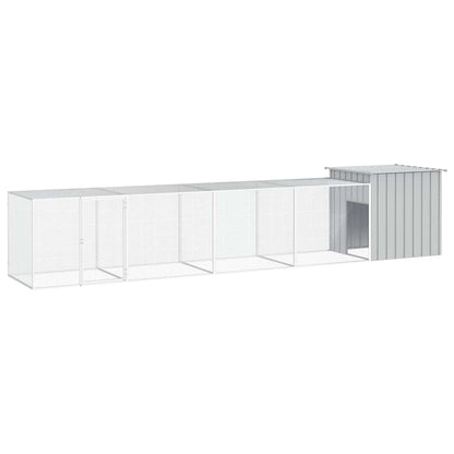 Chicken Cage Grey 500x91x100 cm Galvanised Steel