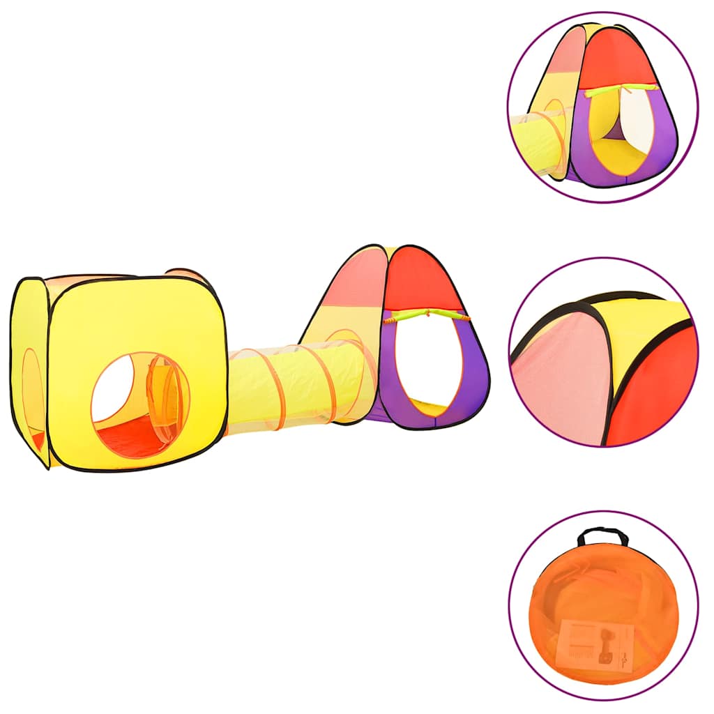 Children Play Tent with 250 Balls Multicolour 255x80x100 cm