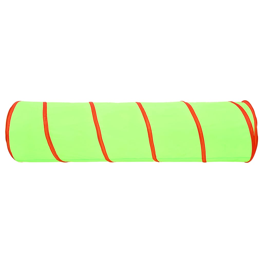 Children Play Tunnel with 250 Balls Green 175 cm Polyester