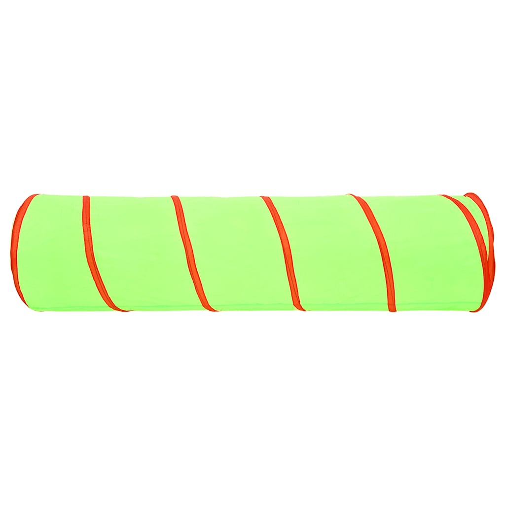Children Play Tunnel with 250 Balls Green 175 cm Polyester