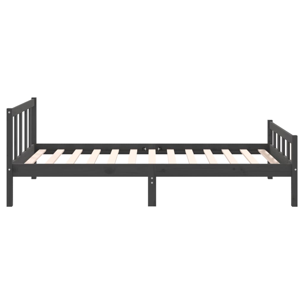 Bed Frame | Grey | Solid pine wood, Plywood slats | Single | Durable