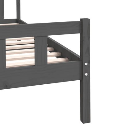 Bed Frame | Grey | Solid pine wood, Plywood slats | Single | Durable