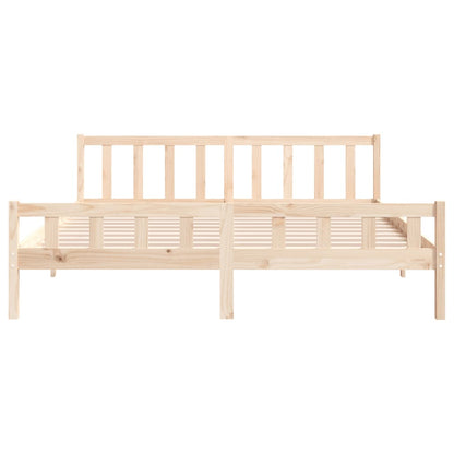 Bed Frame | Natural wood | Solid pine wood | Double | Durable | Bed Frame