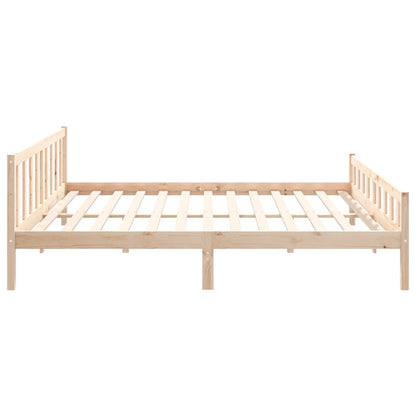 Bed Frame | Natural wood | Solid pine wood | Double | Durable | Bed Frame
