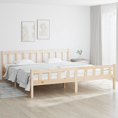 Bed Frame | Natural wood | Solid pine wood | Double | Durable | Bed Frame