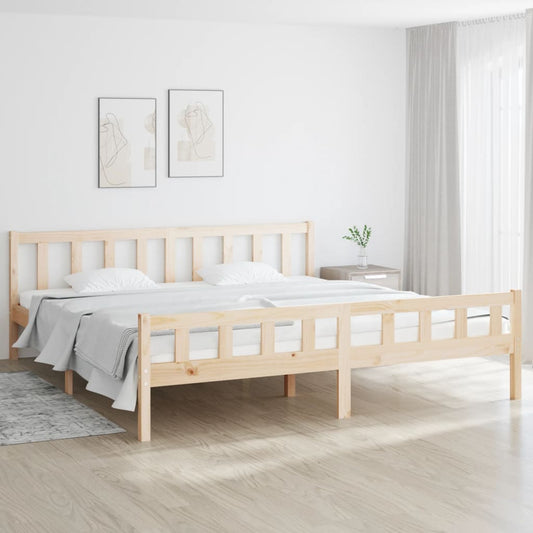 Bed Frame | Natural wood | Solid pine wood | Double | Durable | Bed Frame
