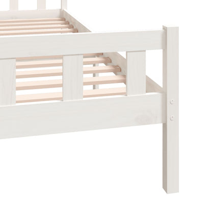 Bed Frame | White | Solid pine wood, Plywood | Double | Durable