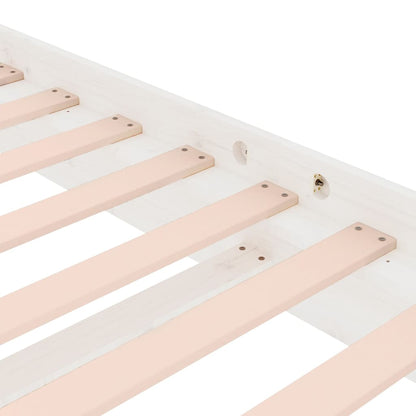 819893 vidaXL Bed Frame without Mattress White Solid Wood 90x200 cm