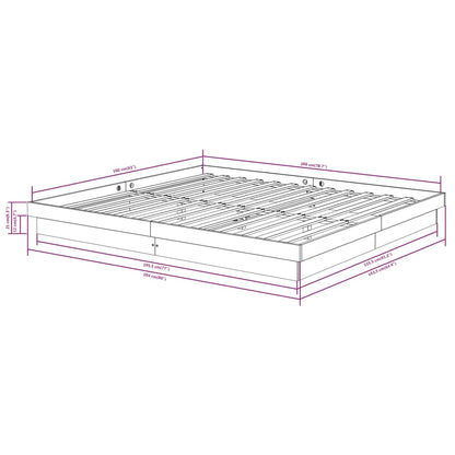 Bed Frame without Mattress Solid Wood 160x200 cm