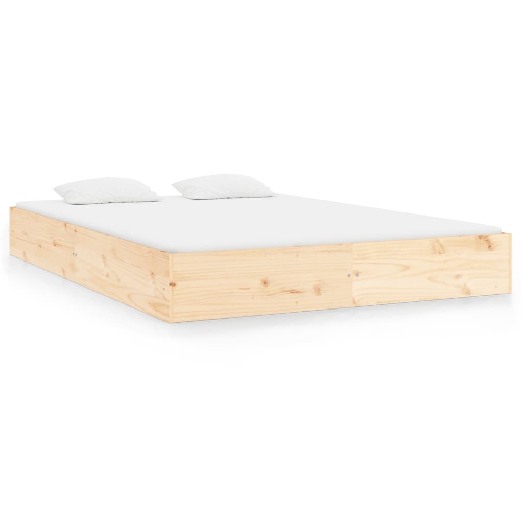 Bed Frame | Natural Pine | Solid Pine Wood | 200x200 cm | Durable