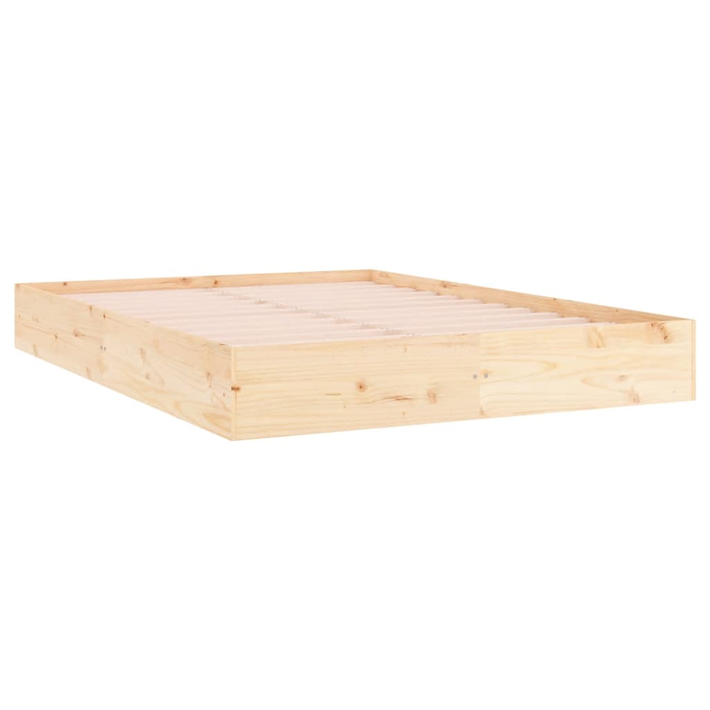 Bed Frame | Natural Pine | Solid Pine Wood | 200x200 cm | Durable