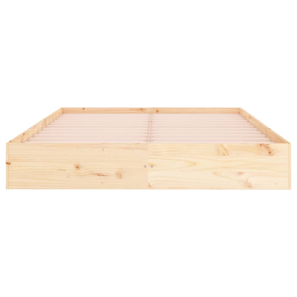 Bed Frame | Natural Pine | Solid Pine Wood | 200x200 cm | Durable