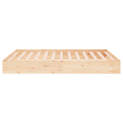 Bed Frame | Natural Pine | Solid Pine Wood | 200x200 cm | Durable