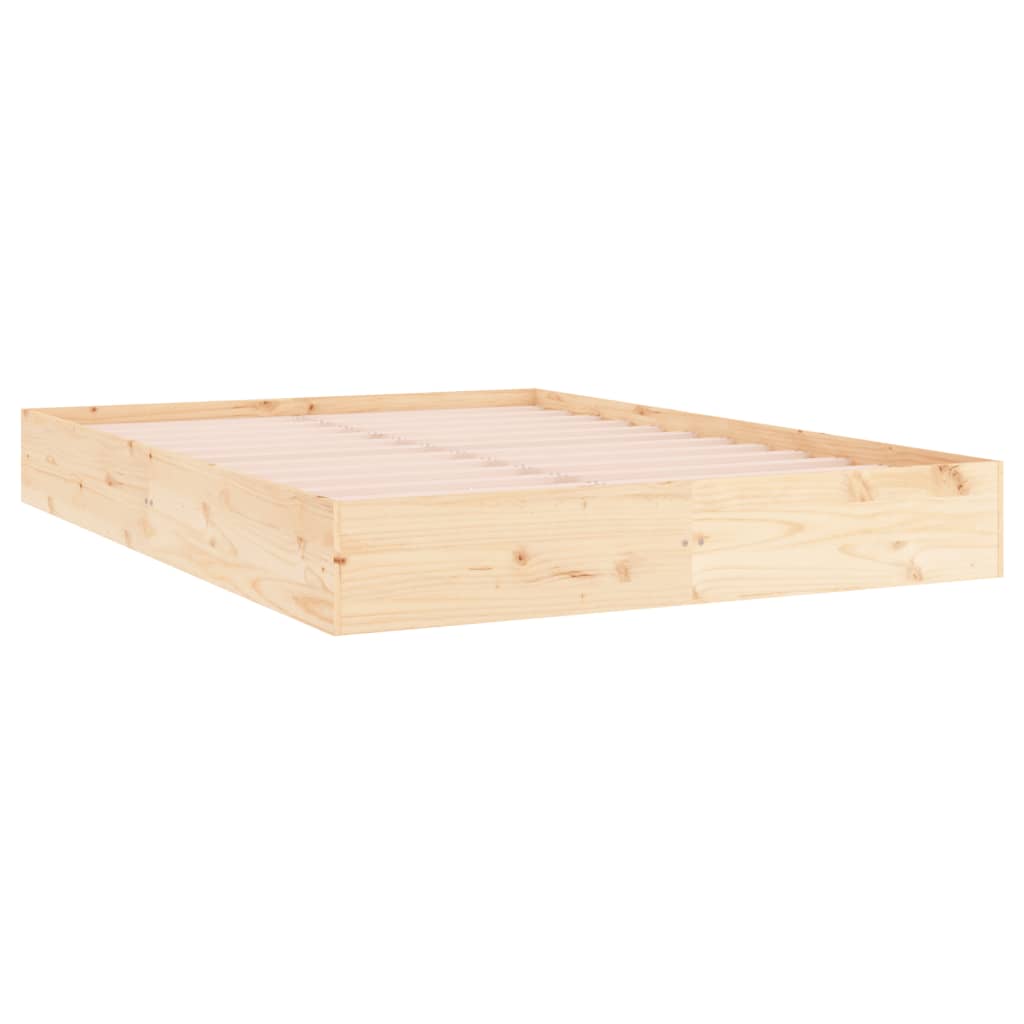 Bed Frame | Natural Wood | Solid pine wood, Plywood | Double
