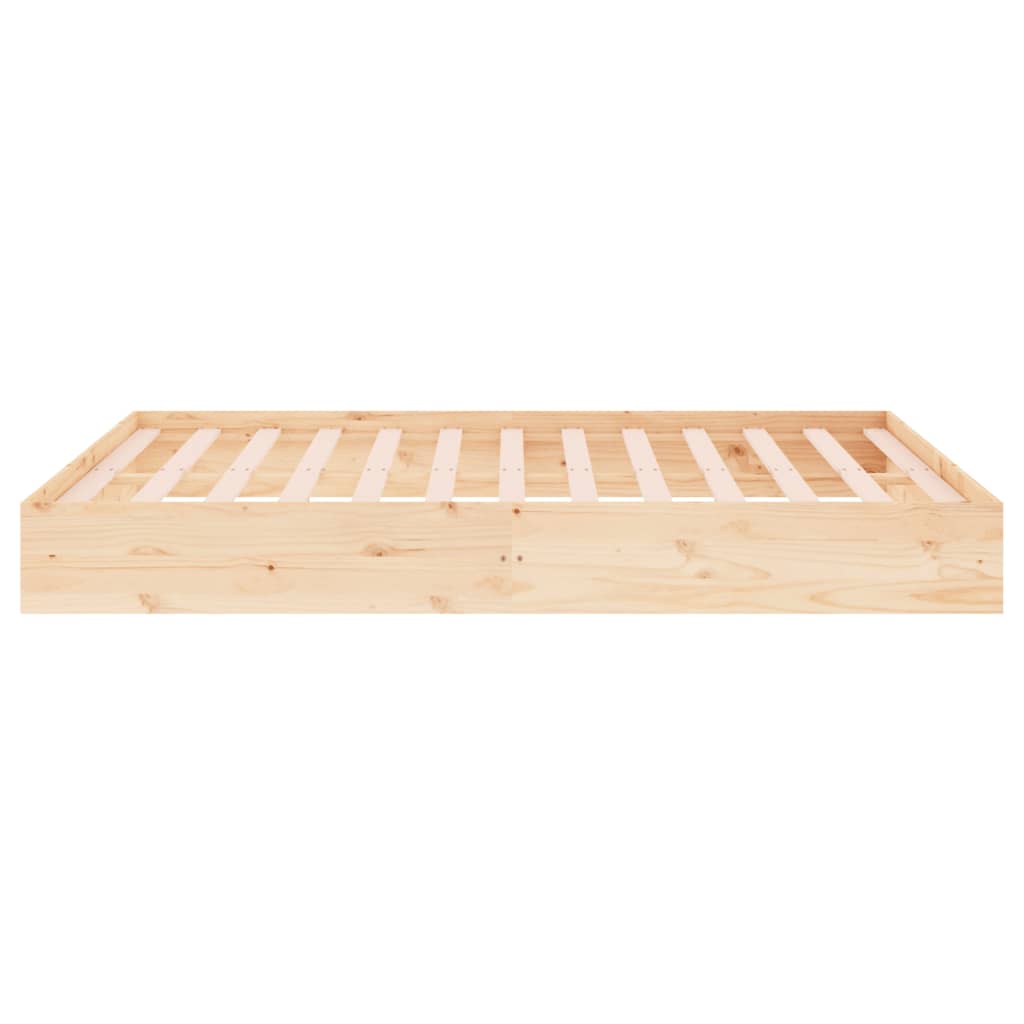Bed Frame | Natural Wood | Solid pine wood, Plywood | Double