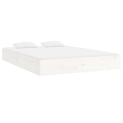 Bed Frame | White | Solid Pine Wood, Plywood | Double | Durable