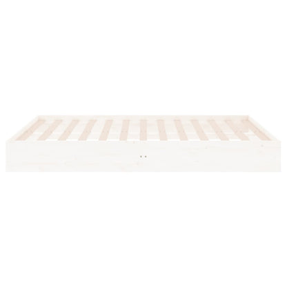 Bed Frame | White | Solid Pine Wood, Plywood | Double | Durable