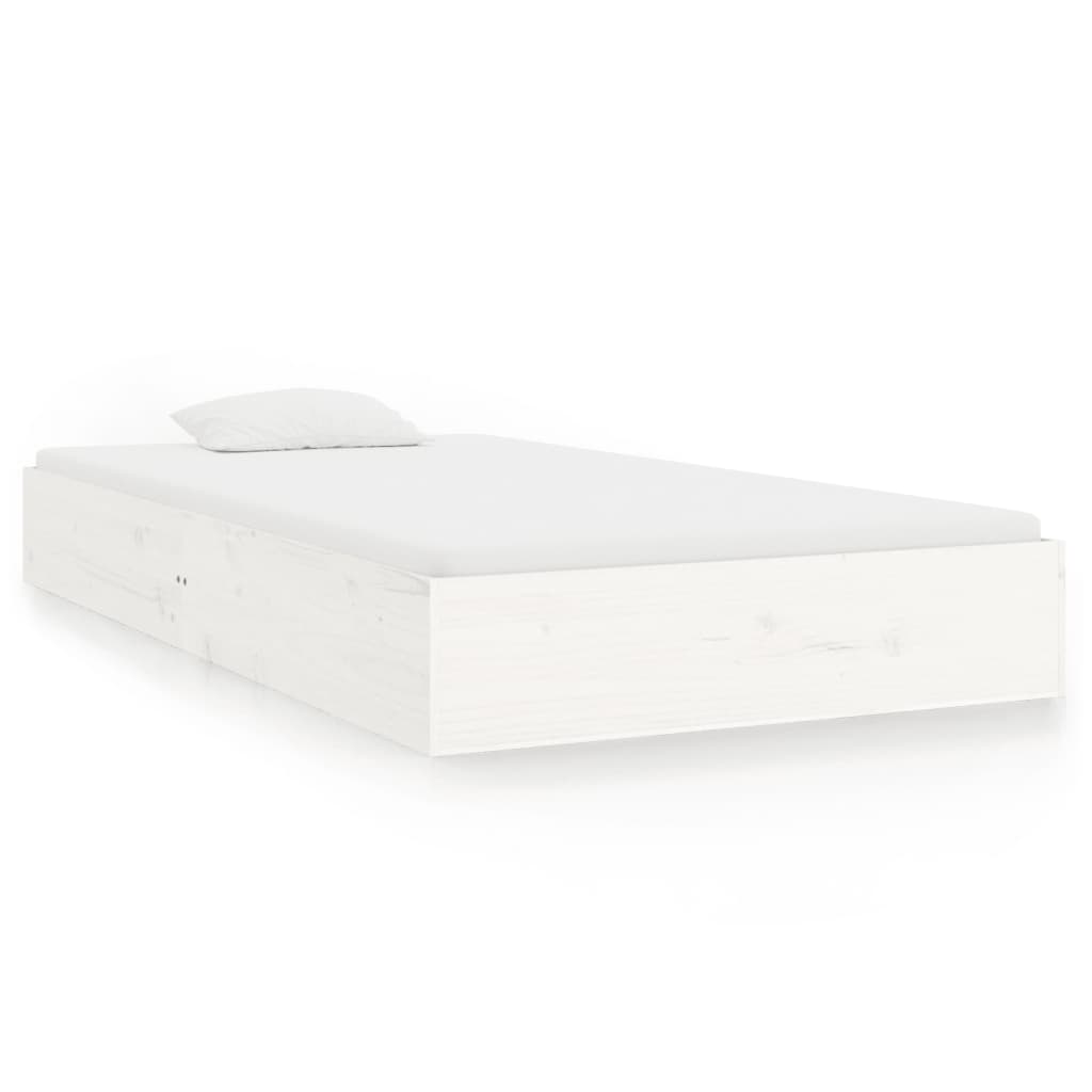 Bed Frame | White | Solid pine wood, Plywood | Single | Durable