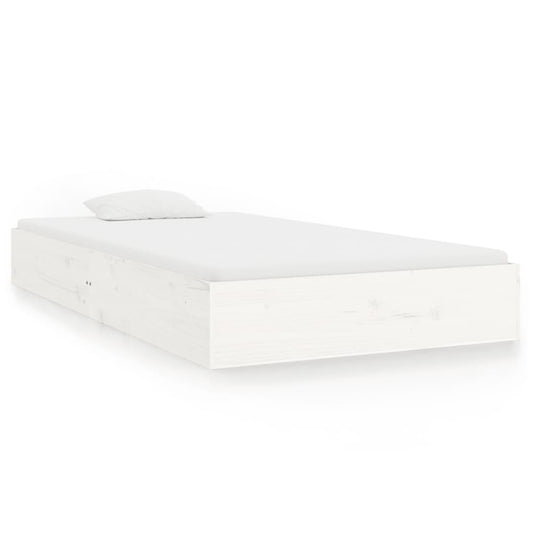 Bed Frame | White | Solid pine wood, Plywood | Single | Durable