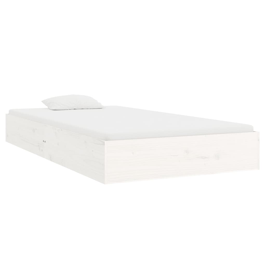 Bed Frame | White | Solid pine wood, Plywood | Single | Durable