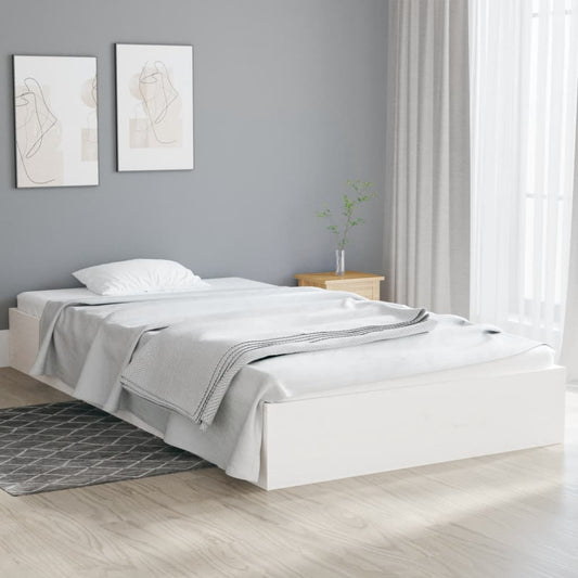 Bed Frame | White | Solid pine wood, Plywood | Single | Durable