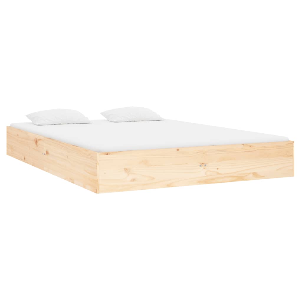 Bed Frame without Mattress Solid Wood 135x190 cm Double Double