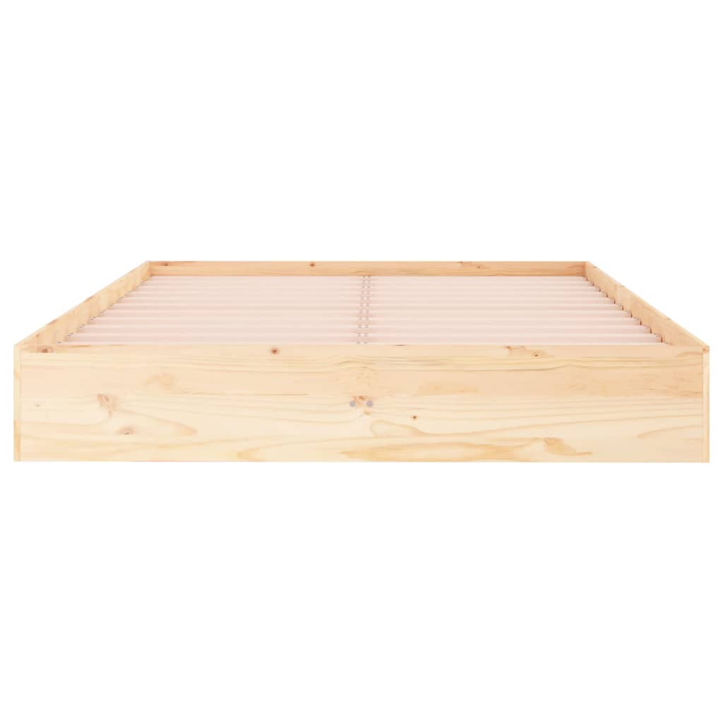 Bed Frame without Mattress Solid Wood 135x190 cm Double Double