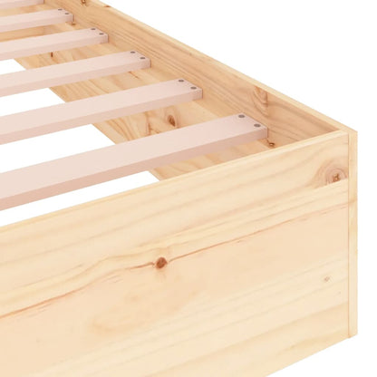Bed Frame without Mattress Solid Wood 135x190 cm Double Double