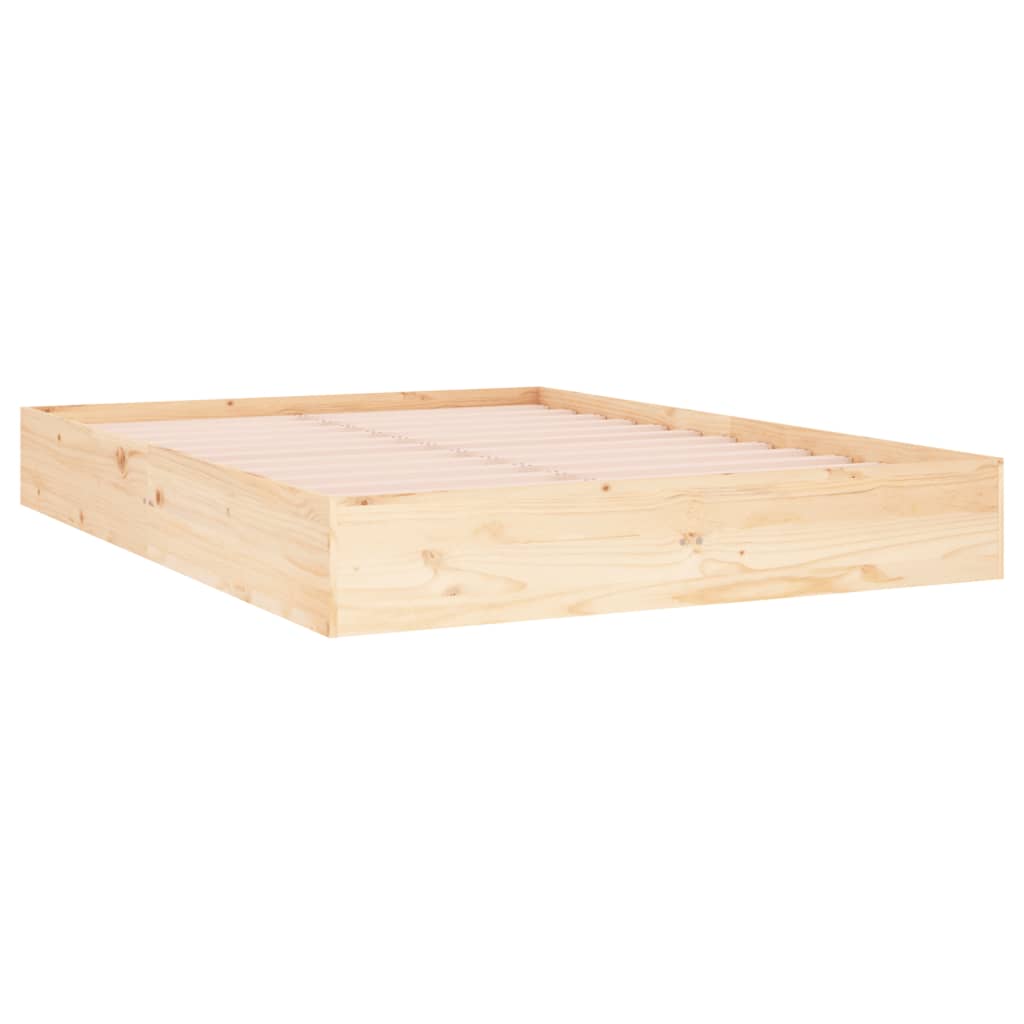 Bed Frame | Natural Pine | Solid pinewood, plywood | Double | Durable