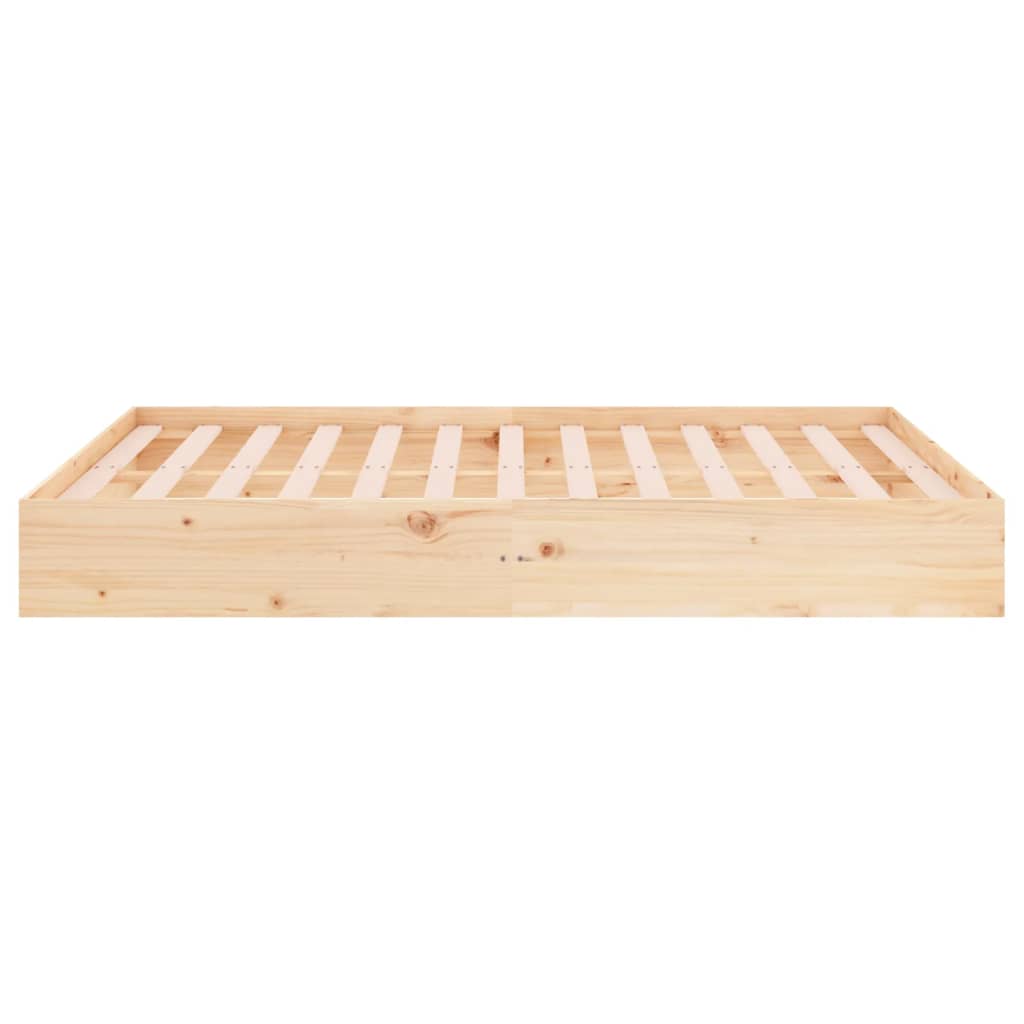 Bed Frame | Natural Pine | Solid pinewood, plywood | Double | Durable