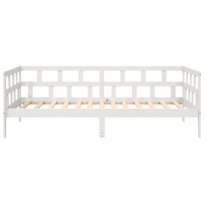 Day Bed without Mattress White Solid Wood Pine 90x200 cm