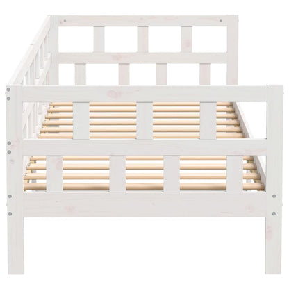 Day Bed without Mattress White Solid Wood Pine 90x200 cm