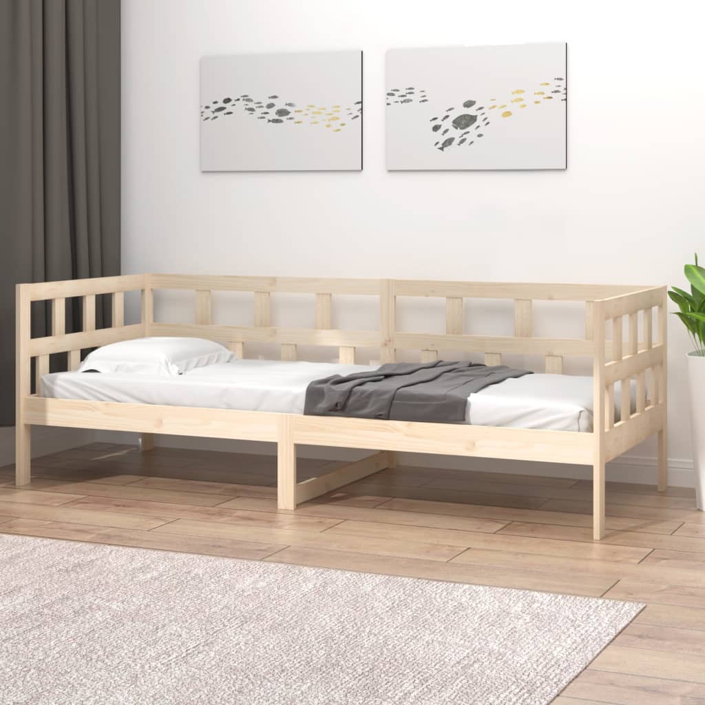 Day Bed | Natural wood | Solid pine wood | Single | Convertible